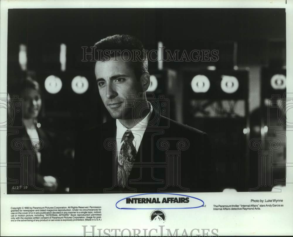1990 Press Photo Andy Garcia in scene from &quot;Internal Affairs&quot; - sap11168- Historic Images