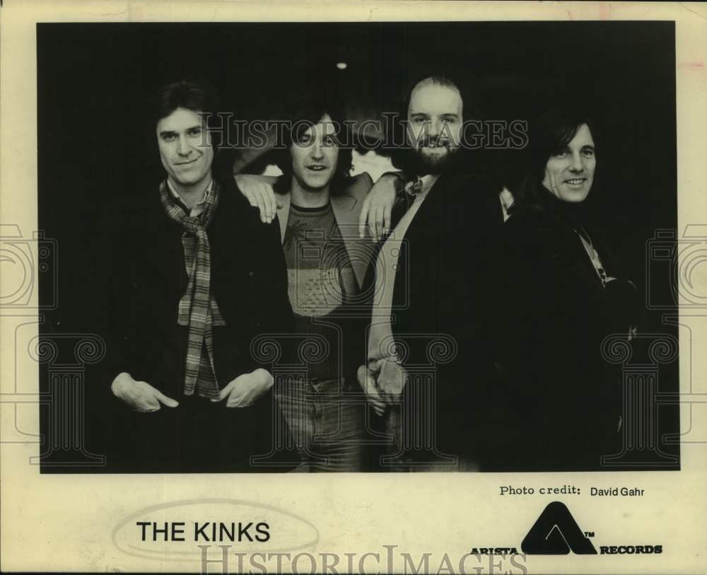 Press Photo Four Members of the band The Kinks, Musicians, Entertainers - Historic Images