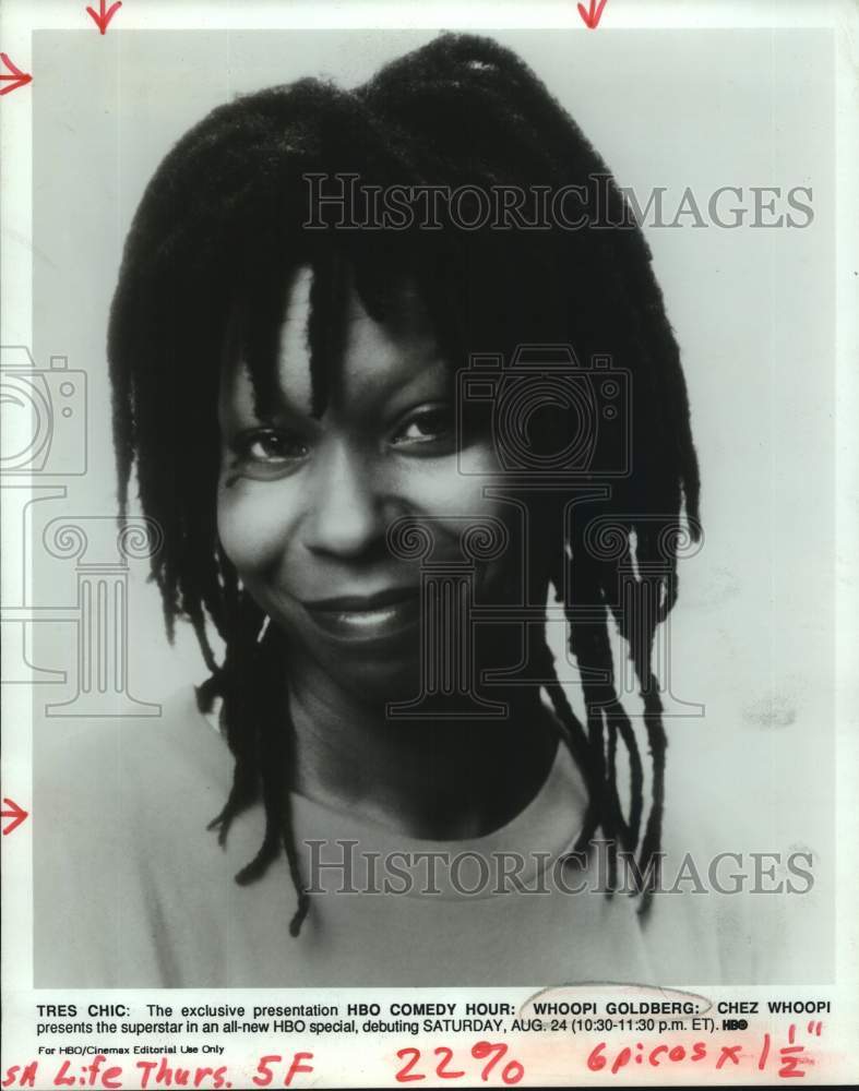 1996 Press Photo HBO Comedy Hour: Whoopi Goldberg: Chez Whoopi. - sap12038- Historic Images