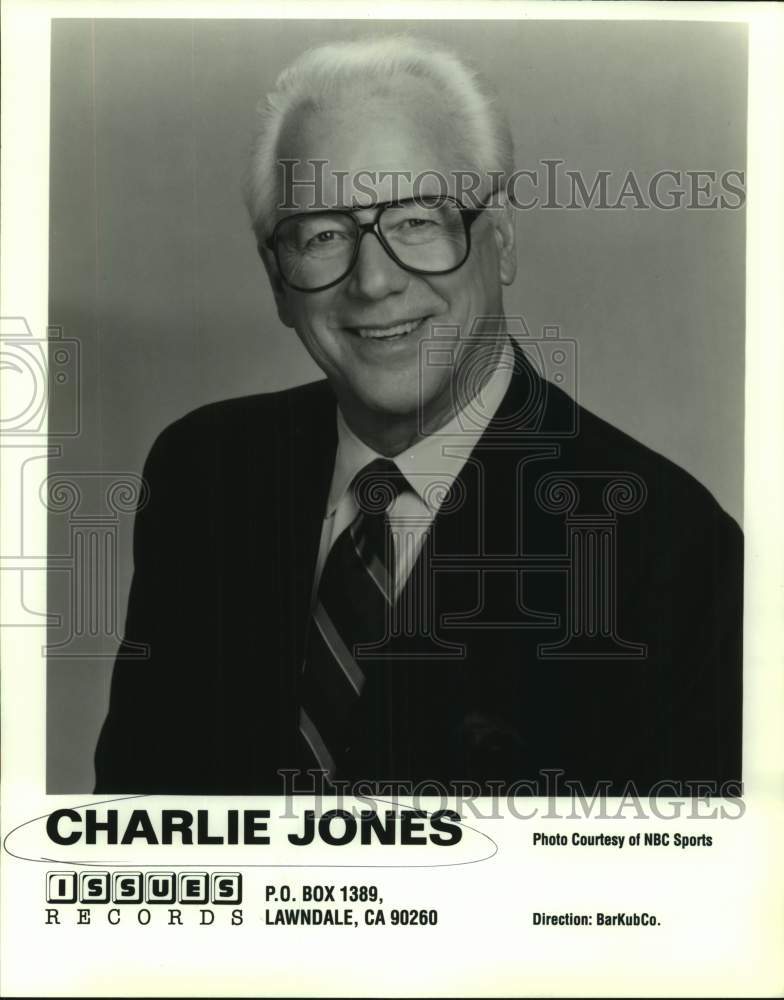 Press Photo NBC Sportscaster Charlie Jones - sap12358 - Historic Images