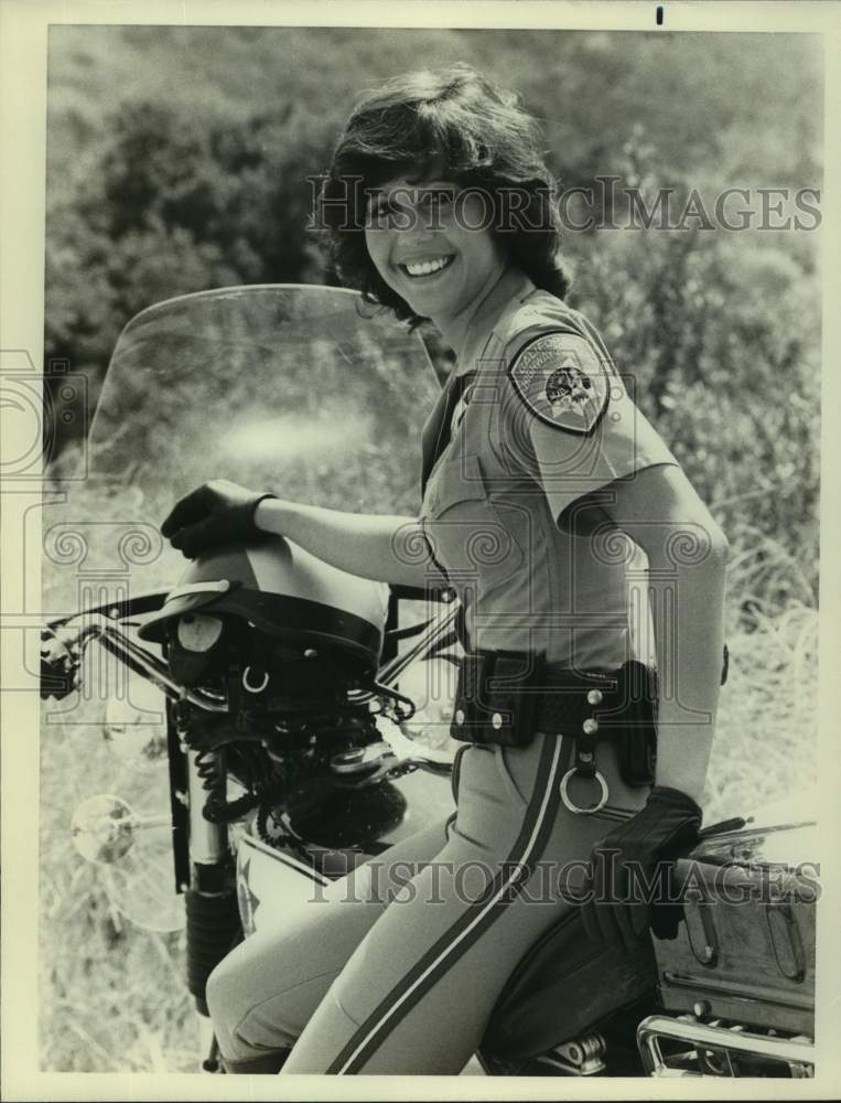 1982 Press Photo Tina Gayle in a scene on CHiPs, on NBC. - sap12754- Historic Images