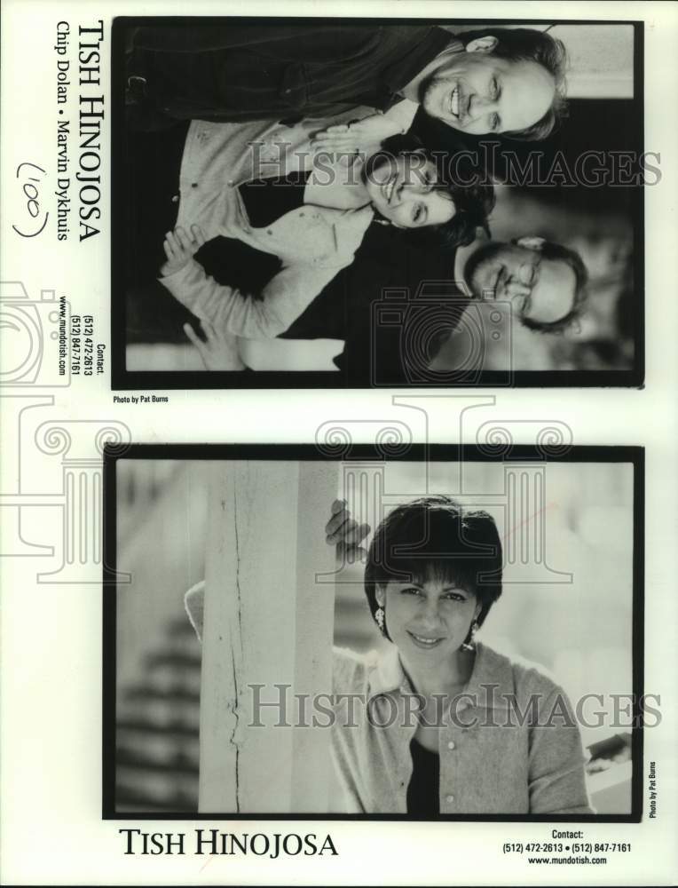 2000 Press Photo Tish Hinojosa, singer, with Chip Dolan and Marvin Kykhuis- Historic Images