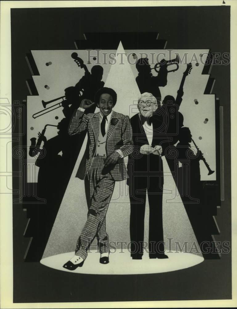 1981 Press Photo Gregory Hines and George Burns on Live from Studio 8H on NBC- Historic Images
