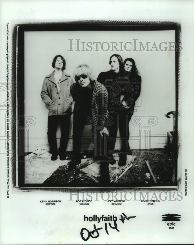 1993 Press Photo Four Members of the band Hollyfaith - sap13046- Historic Images