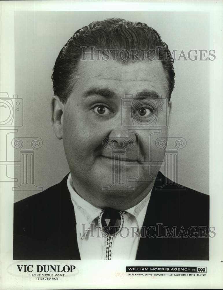 Press Photo Comedian Vic Dunlop - Historic Images