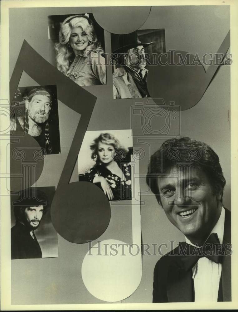 1981 Press Photo Don Meredith, Sportscaster in NBC Country Music Awards montage - Historic Images