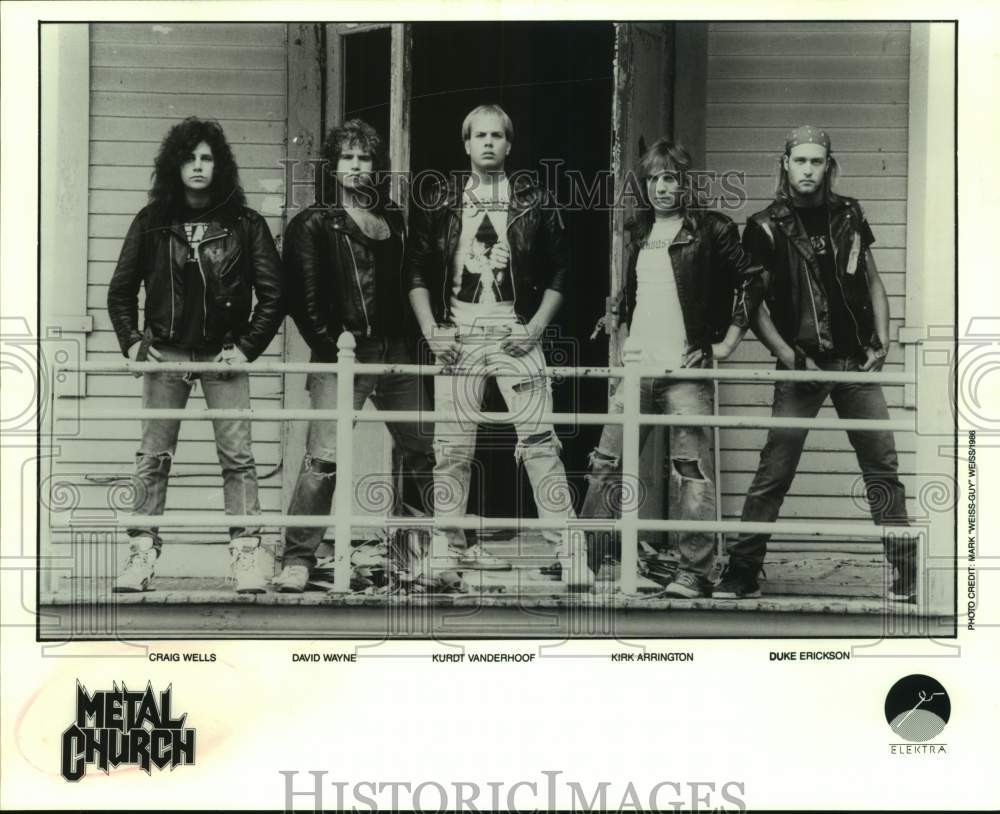 1996 Press Photo Musician, Five Members of the band Metal Church - sap13943- Historic Images