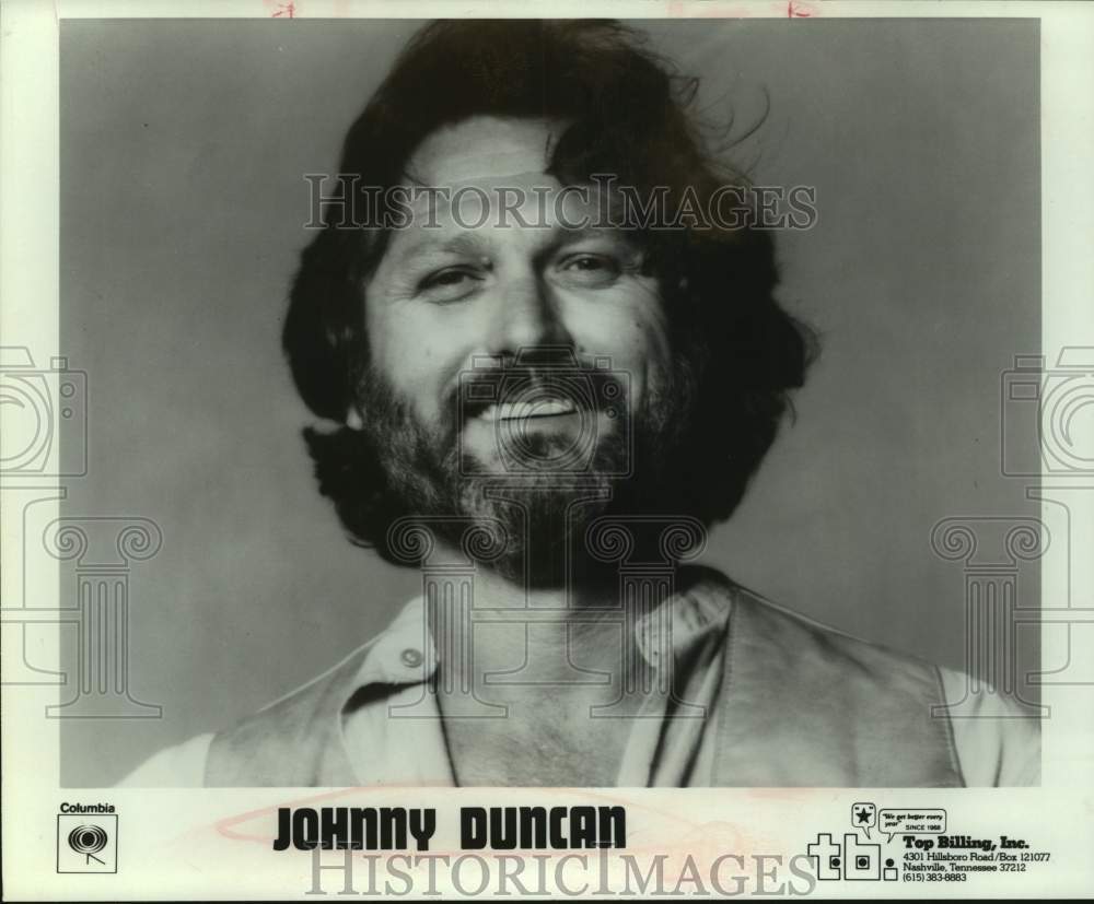 Press Photo Johnny Duncan, Singer - Historic Images