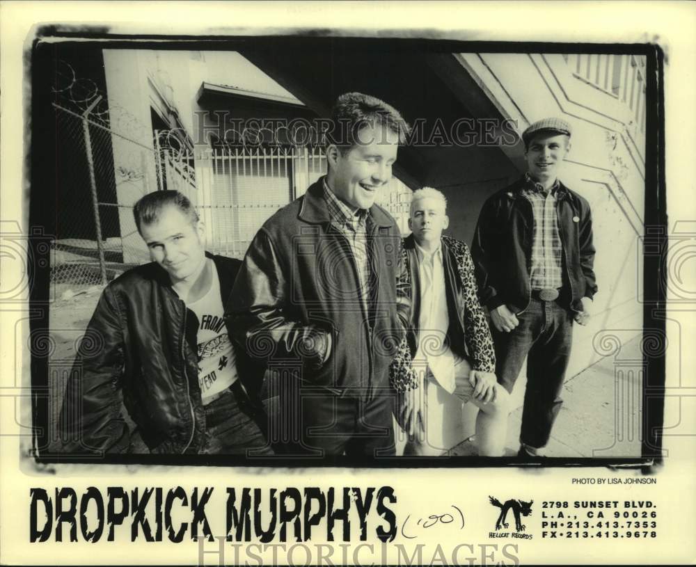 2000 Press Photo Four Members of the band Dropkick Murphys, Entertainers- Historic Images