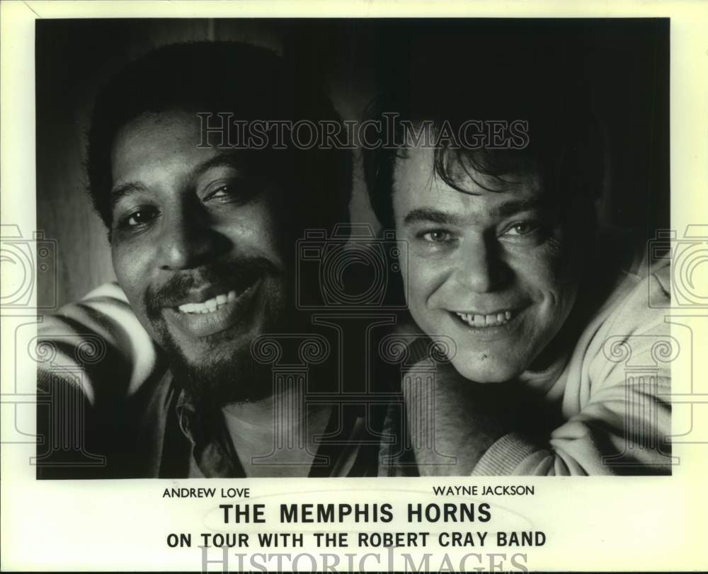 Press Photo Andrew Love and Wayne Jackson in The Memphis Horns band - Historic Images