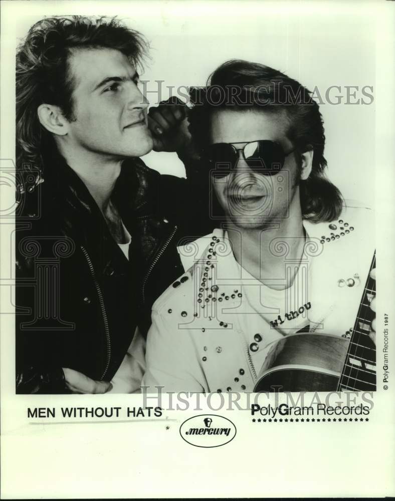 1987 Press Photo Two Members of the band Men Without Hats - sap14812- Historic Images