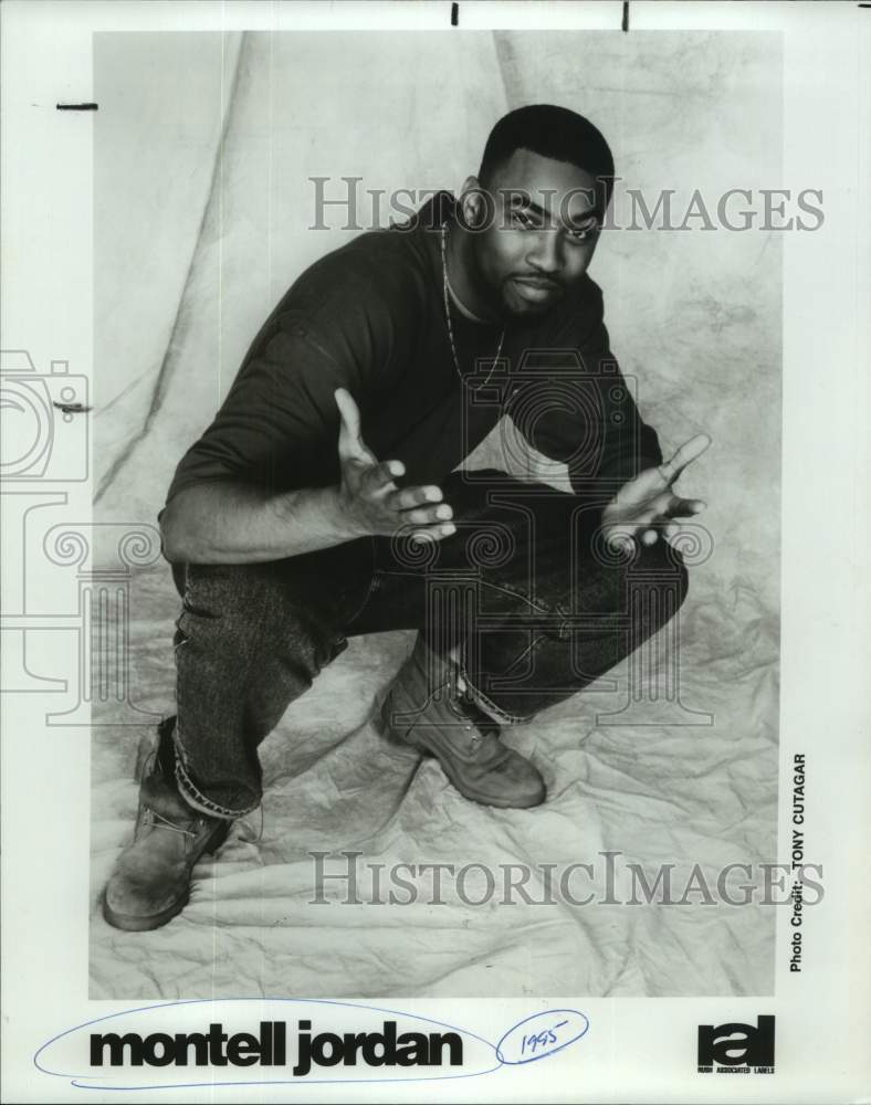 1995 Press Photo Montell Jordan, hip-hop singer, songwriter and record producer.- Historic Images