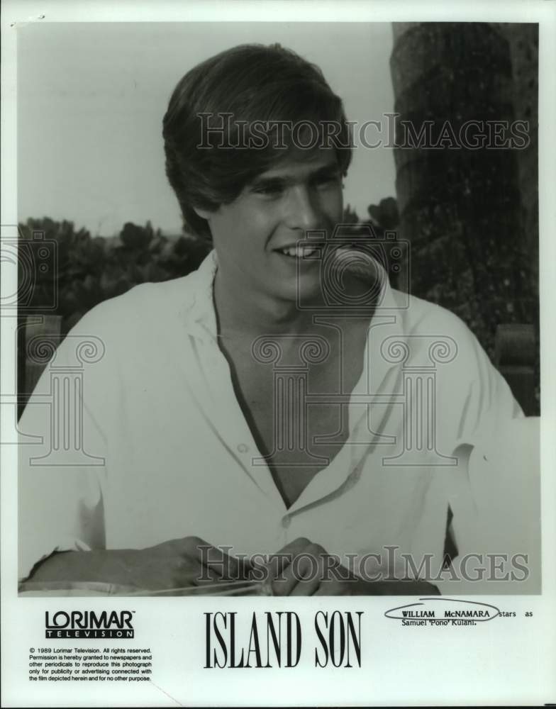 1989 Press Photo Actor William McNamara as Samuel "Pono" Kulani in "Island Son"- Historic Images