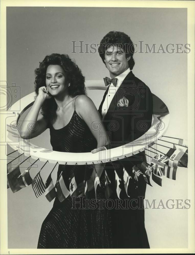 1983 Press Photo David Hasselhoff co-hosts The Most Beautiful Girl in the World.- Historic Images