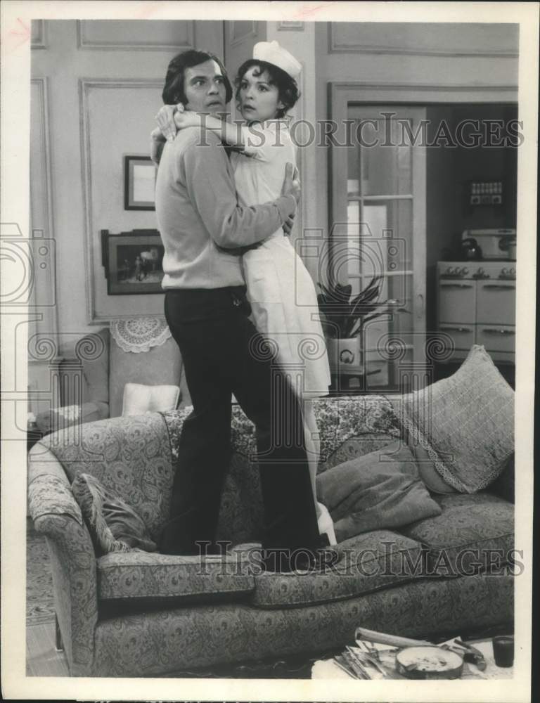 1979 Press Photo Steven Keats and Judith-Marie Bergan in "Where's Poppa?" on ABC- Historic Images