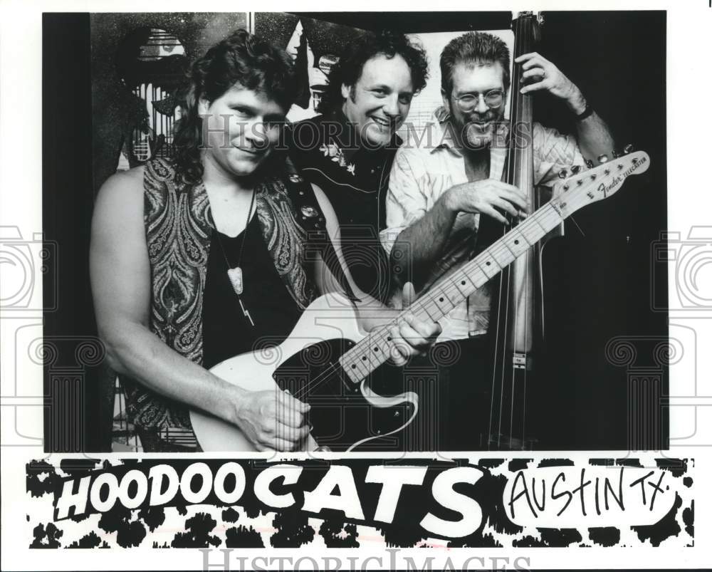 Press Photo Members of Hoodoo Cats, rockabilly blues group. - Historic Images