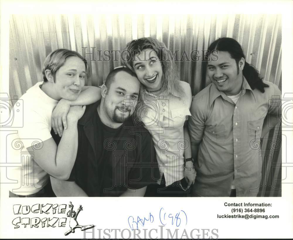 1998 Press Photo Members of Luckie Strike, punk band from Houston, Texas.- Historic Images