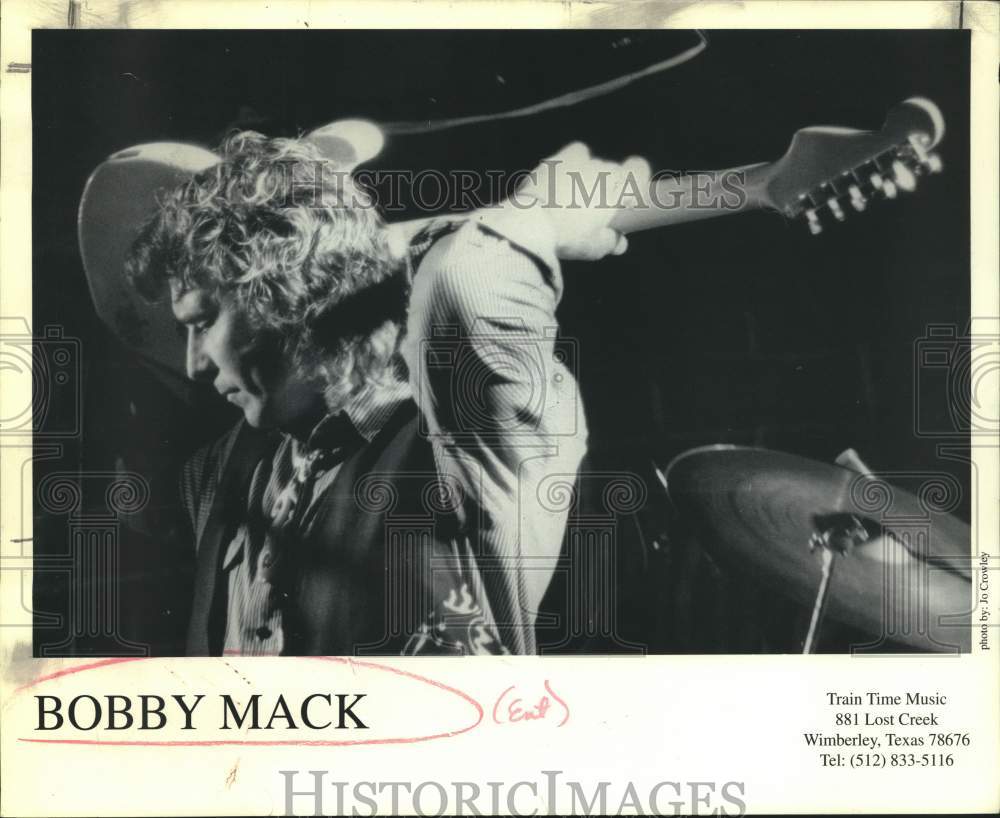 Press Photo Bobby Mack, American blues rock guitarist and singer from Austin. - Historic Images