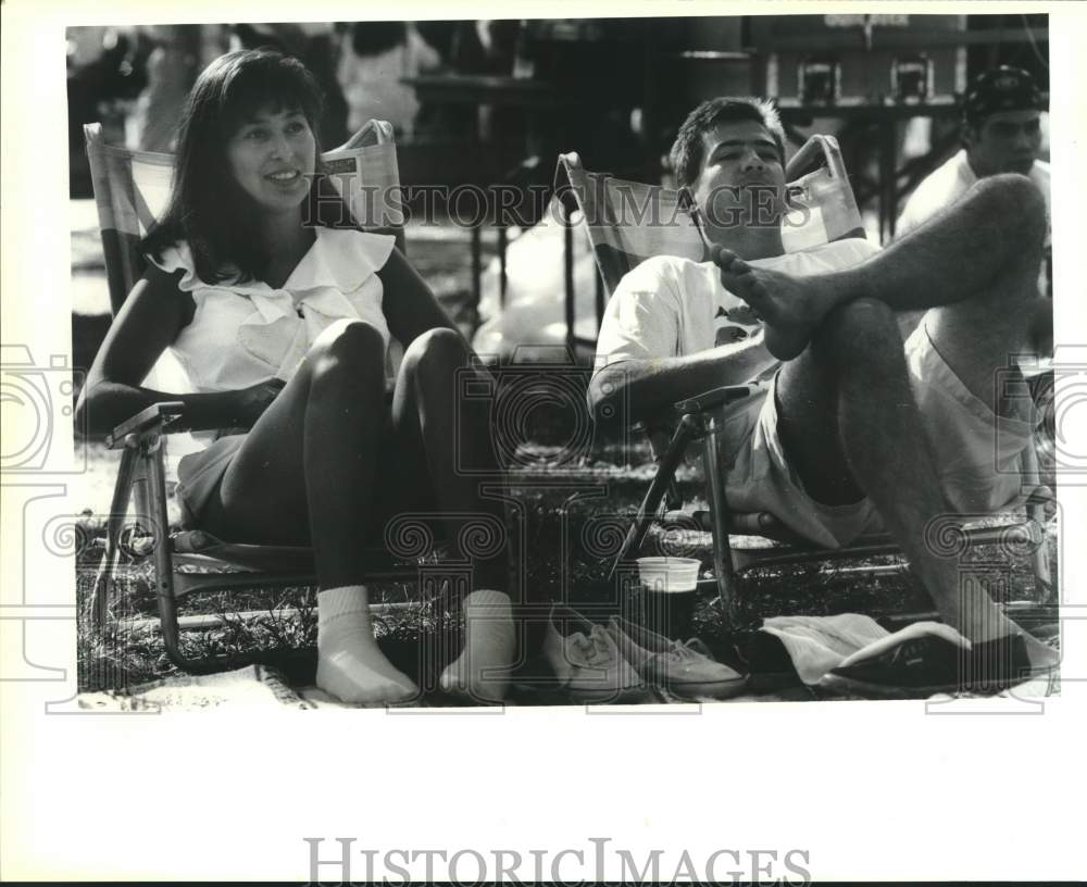 1993 Press Photo Monique and Doug Pennington of San Antonio at Jazz Alive Fest- Historic Images