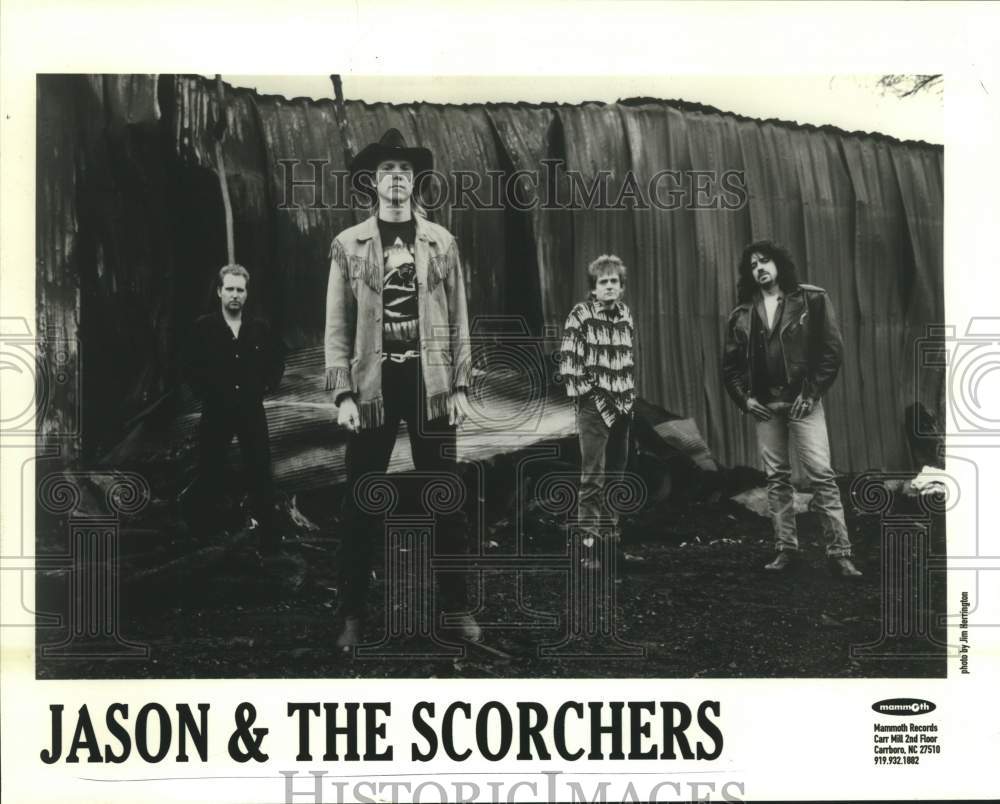 1995 Press Photo Members of Jason & the Scorchers, alternative country group.- Historic Images