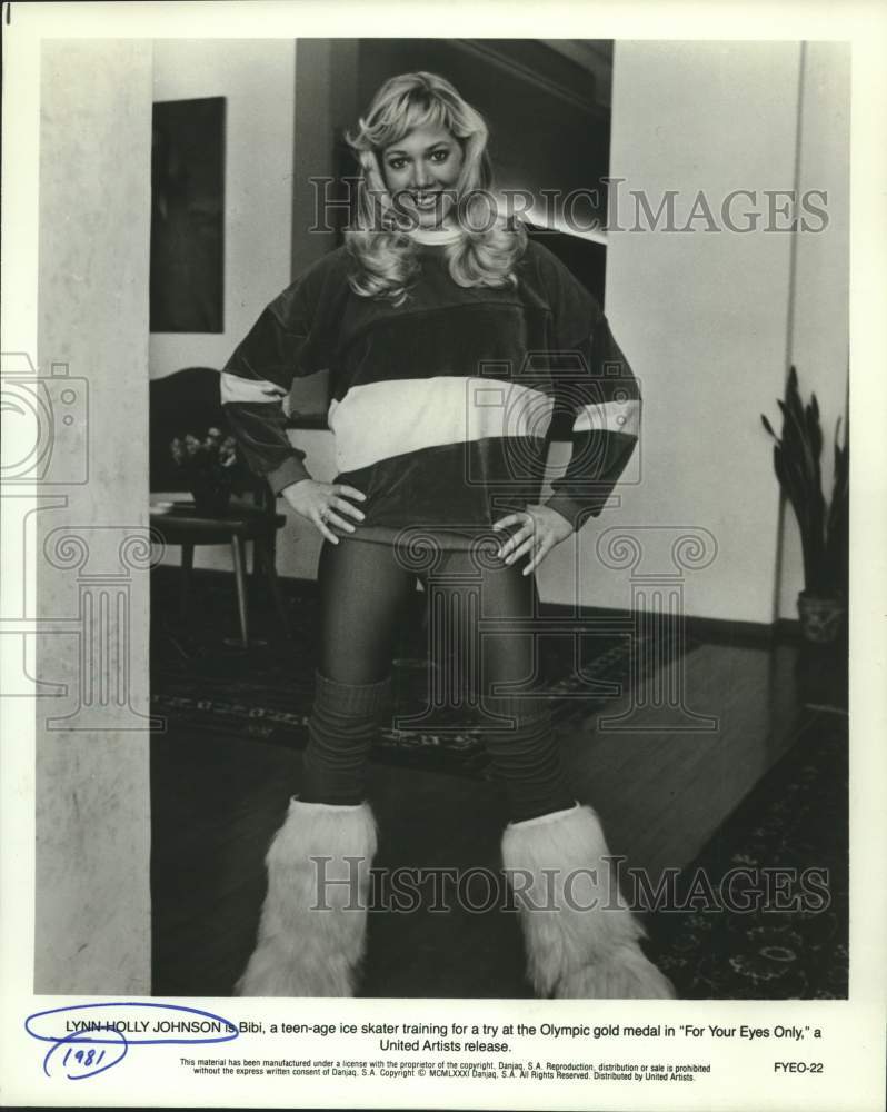 1981 Press Photo Actress Lynn-Holly Johnson is Bibi in "For Your Eyes Only"- Historic Images