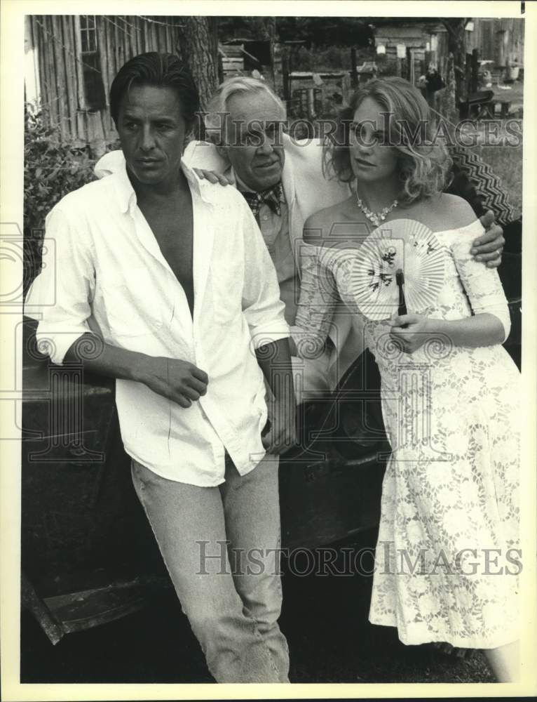 1987 Press Photo Actors Don Johnson and Cybill Shepherd in "The Long Hot Summer"- Historic Images
