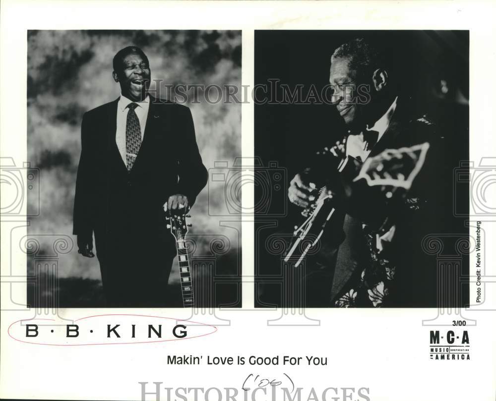 2000 Press Photo B. B. King, Guitar Player - sap18356- Historic Images