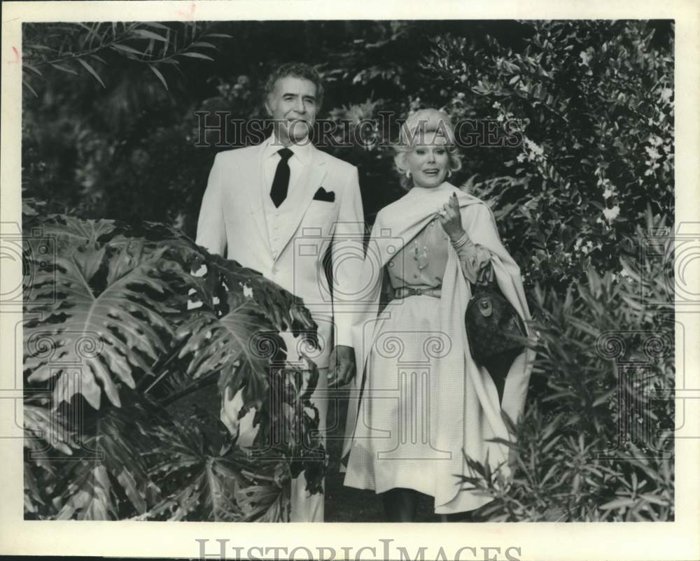 1981 Press Photo Ricardo Montalban and Eva Gabor in ABC TV's "Fantasy Island"- Historic Images