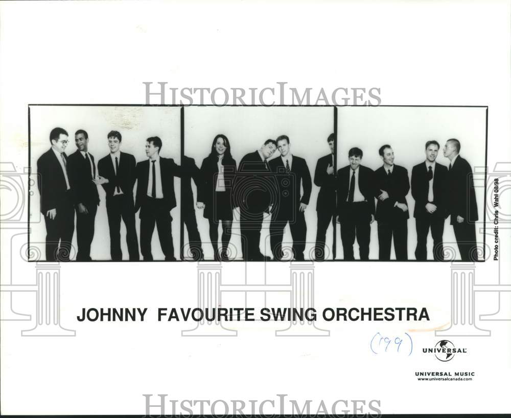 1999 Press Photo Members of the band Johnny Favourite Swing Orchestra- Historic Images