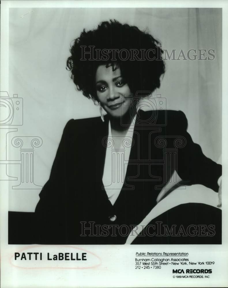1989 Press Photo Singer Patti LaBelle - sap18868- Historic Images