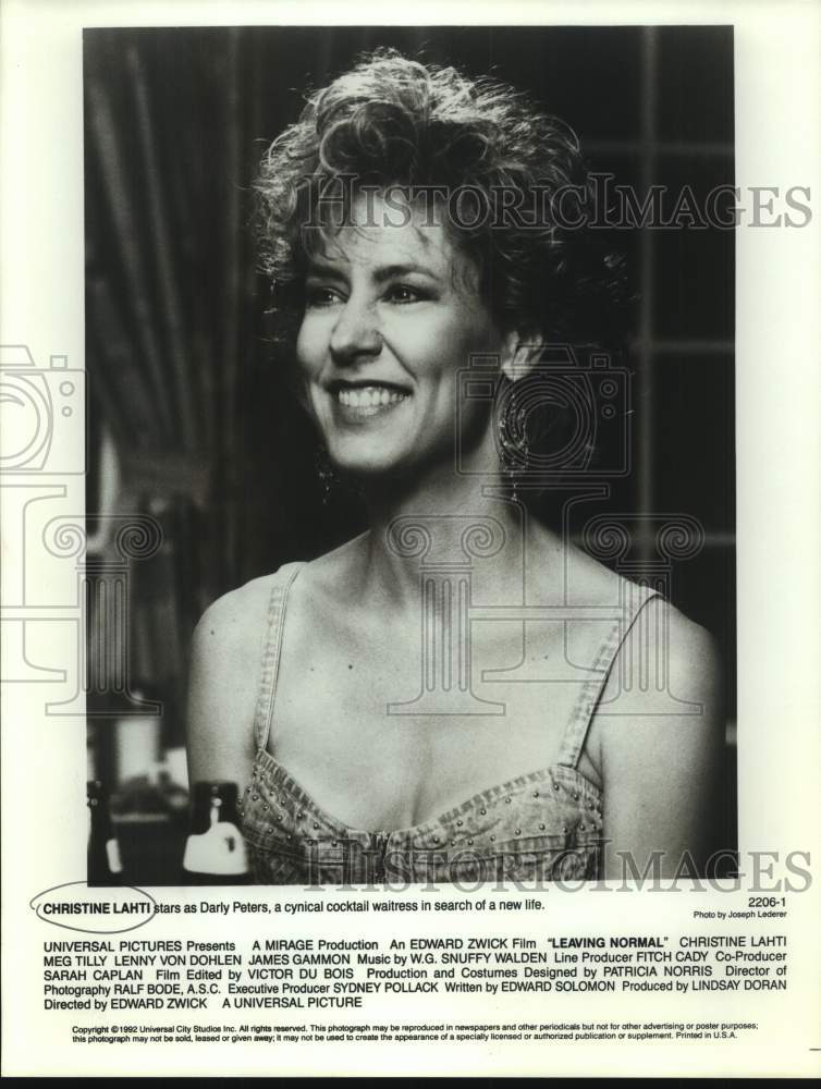 1992 Press Photo Actress Christine Lahti as Darly Peters in &quot;Leaving Normal&quot;- Historic Images
