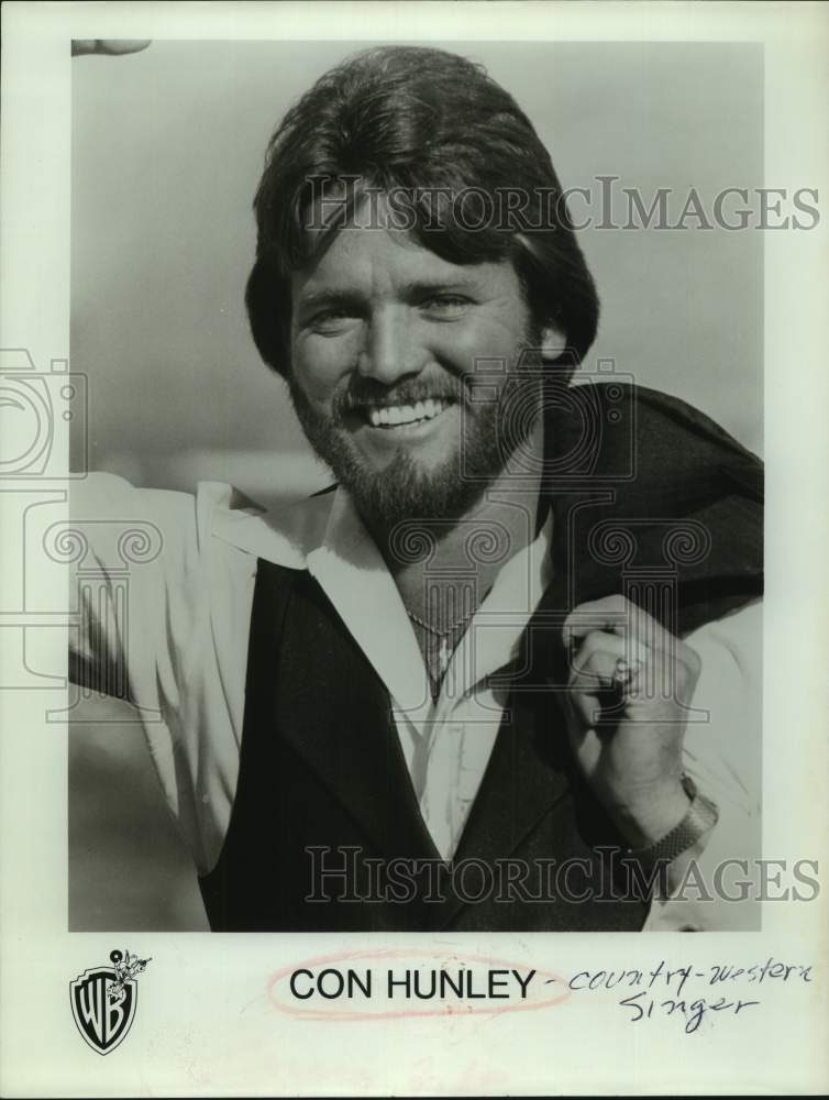 Press Photo Country and Western Singer Con Hunley - Historic Images
