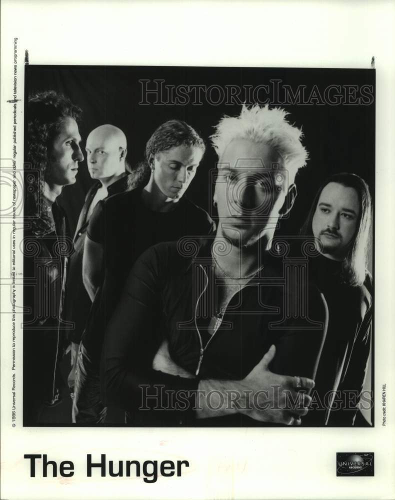 1996 Press Photo Five members of the band The Hunger, Entertainers - sap19226- Historic Images