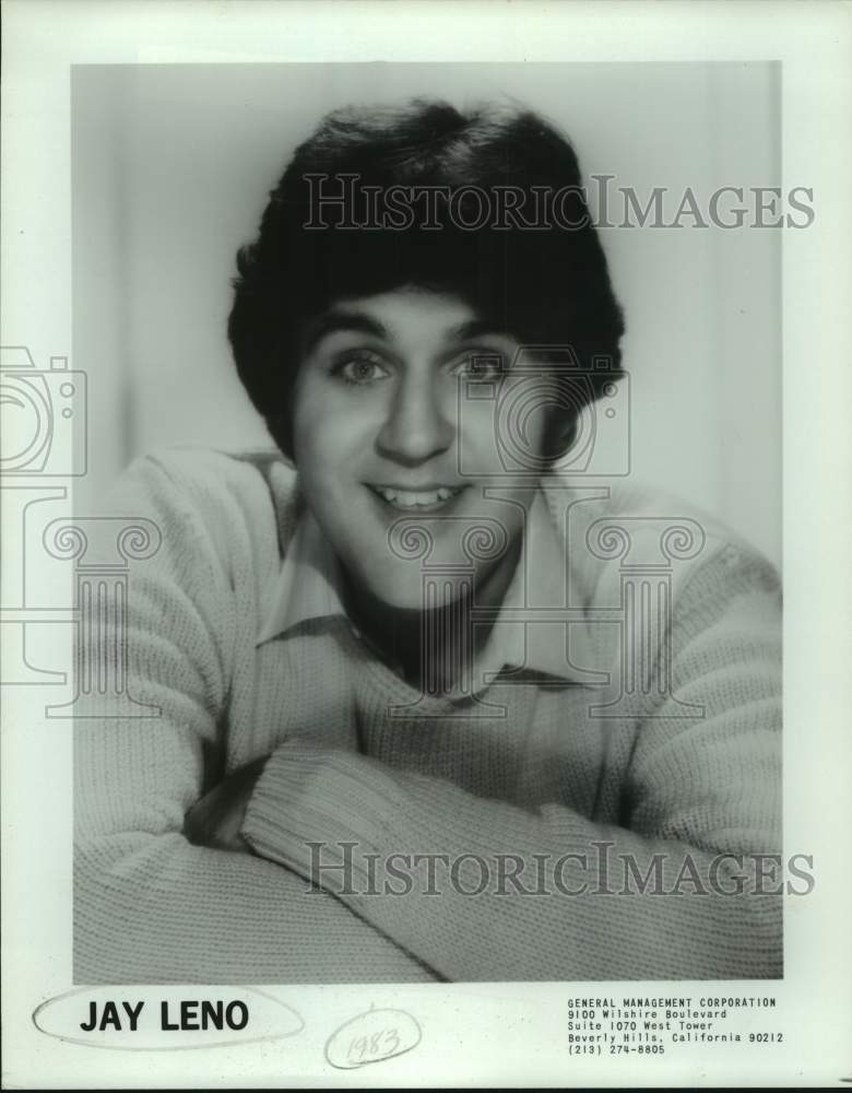 1983 Press Photo Jay Leno, Television Personality - sap19636- Historic Images