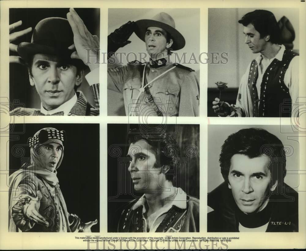 1980 Press Photo Actor Frank Langella in composite of roles - sap19692- Historic Images