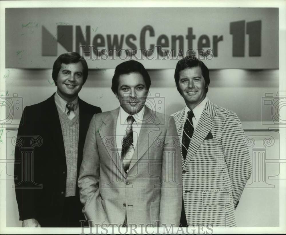 1985 Press Photo Sportscaster Bob Kurtz with fellow hosts on NewsCenter 11 - Historic Images