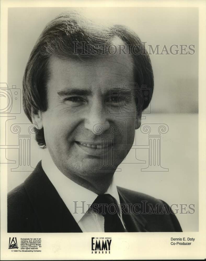 1990 Press Photo Dennis E. Doty, Co-Producer for the Emmy Awards on Fox- Historic Images