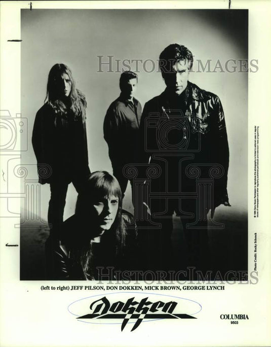 1995 Press Photo Four Members of the band Dokken, Entertainers, Musicians- Historic Images