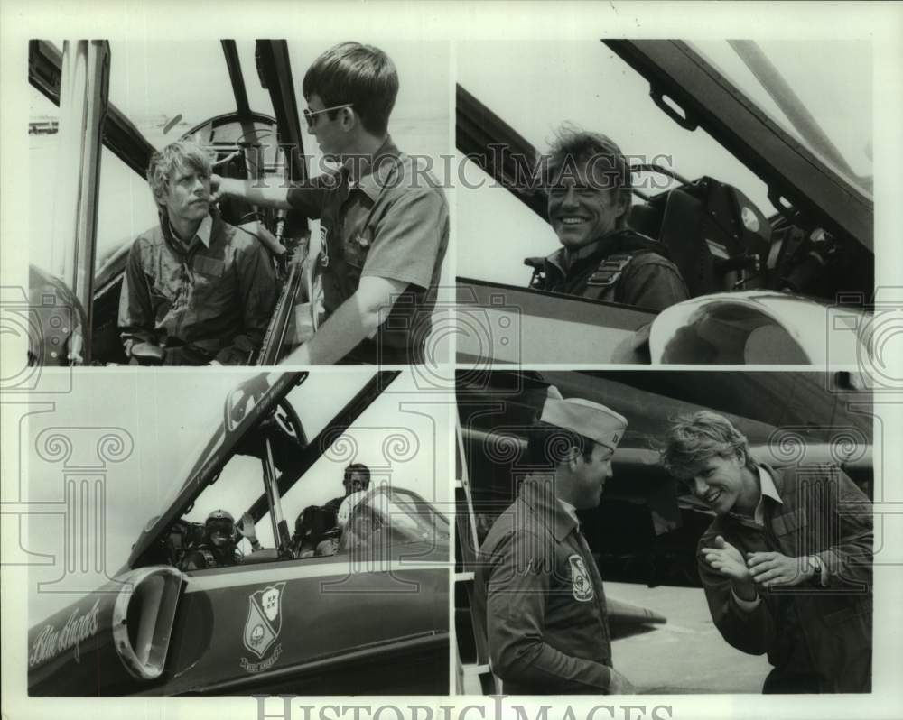 1983 Press Photo Marshall Colt, Lt. Curt Watson in scenes of "Lottery!"- Historic Images