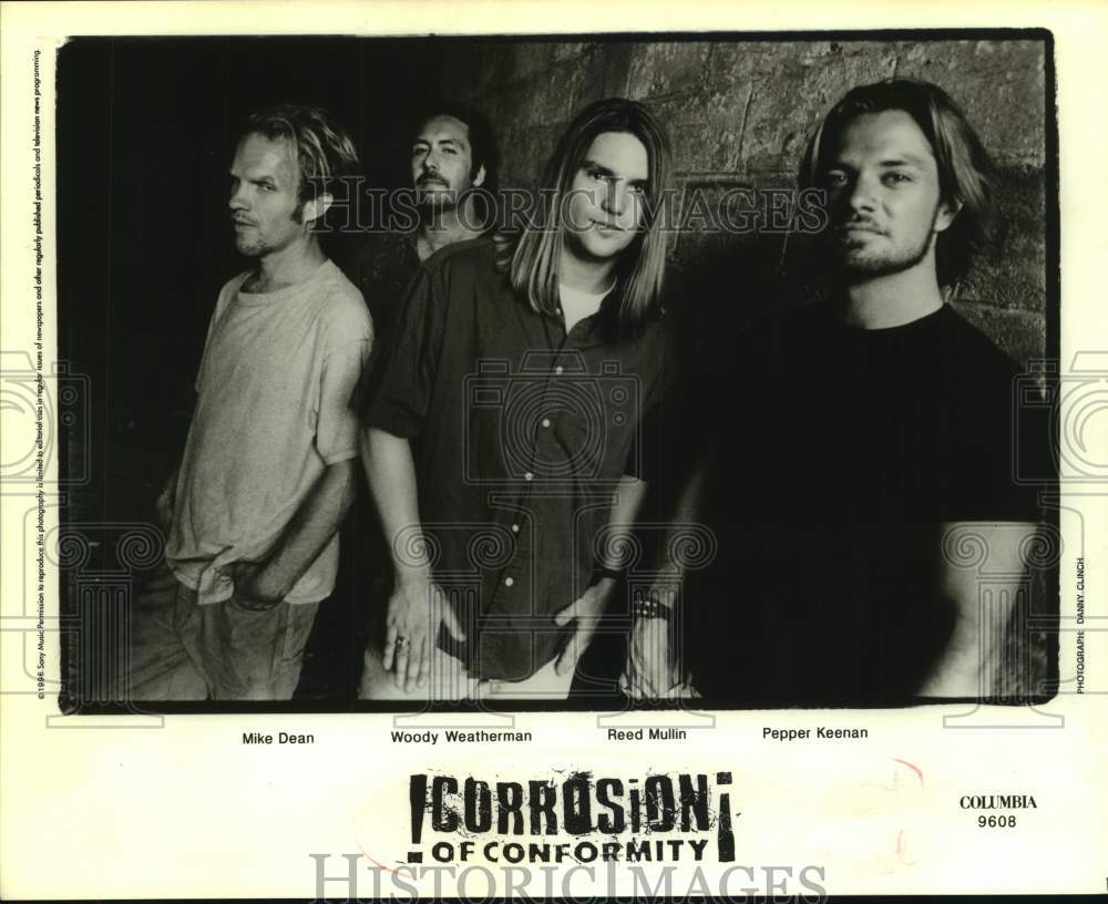 1996 Press Photo Four Members of the band Corrosion of Conformity, Musicians- Historic Images