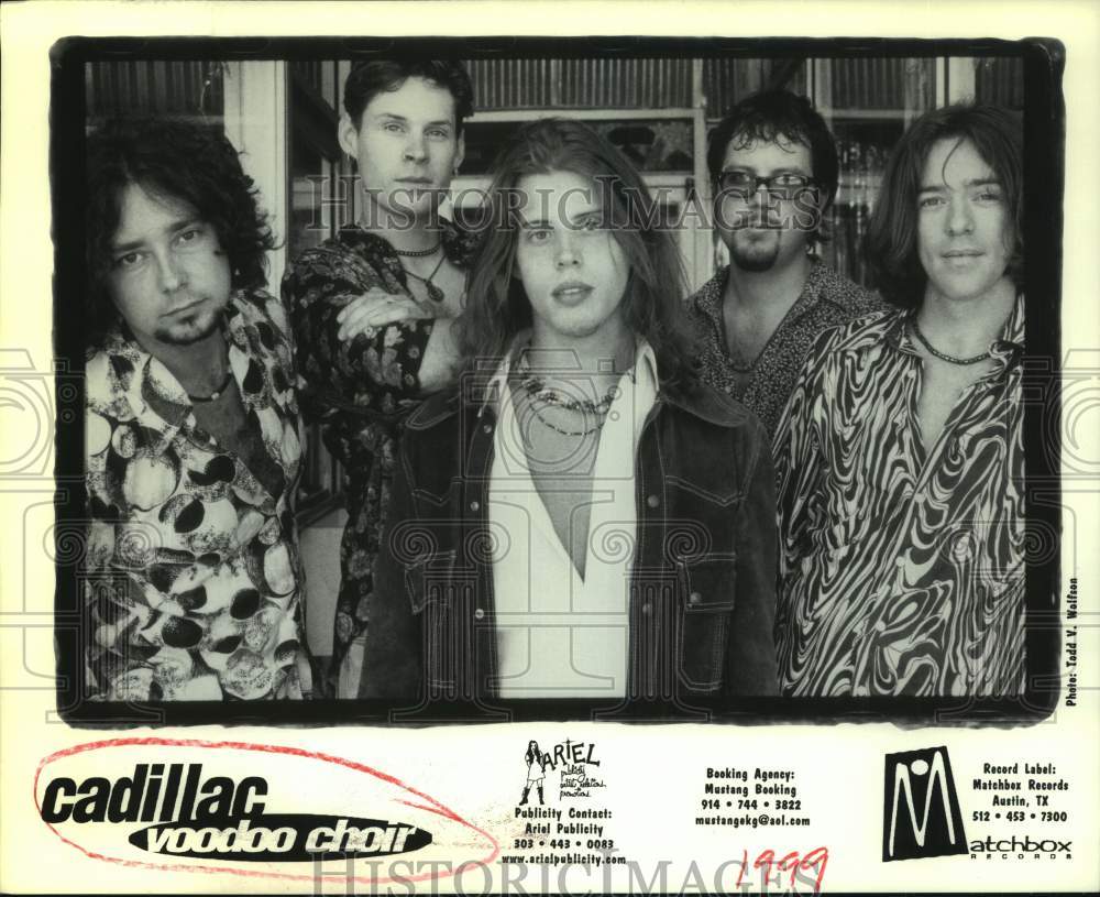 1999 Press Photo Five Members of the band Cadillac Voodoo Choir, Entertainers- Historic Images