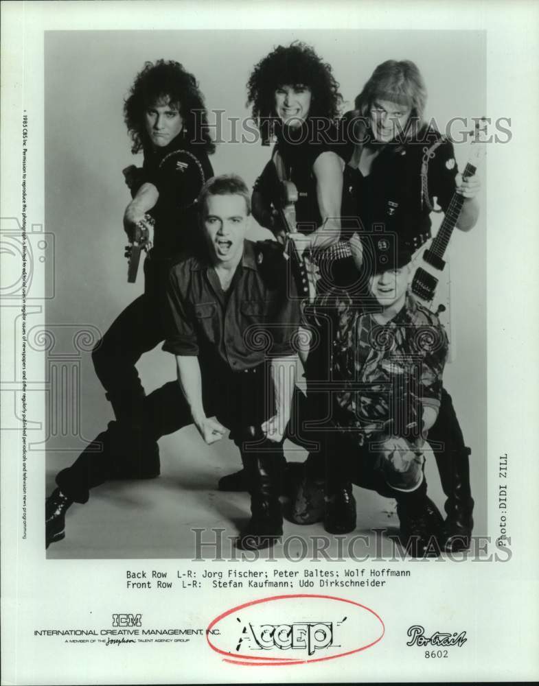 1985 Press Photo Rock Music Group, Accept - sap22303- Historic Images
