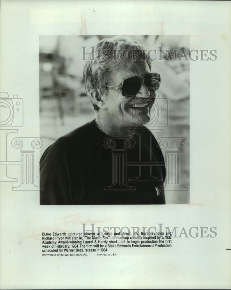 1984 Press Photo Actor Blake Edwards in "The Music Box" Comedy Movie - sap22364- Historic Images