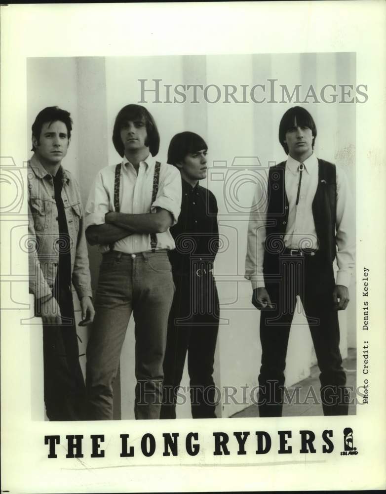 Press Photo Four Members of the band The Long Ryders, Entertainers - Historic Images