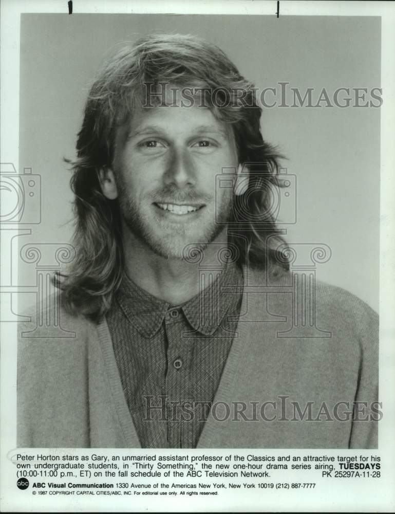 1987 Press Photo Actor Peter Horton in Television's "Thirty Something" Sereis- Historic Images