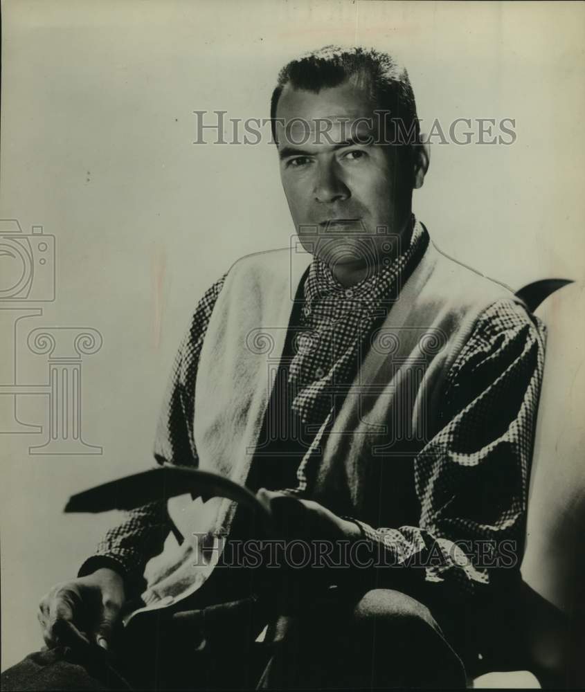 1957 Press Photo Actor Frank Lovejoy starring in "Meet McGraw" on NBC-TV - Historic Images