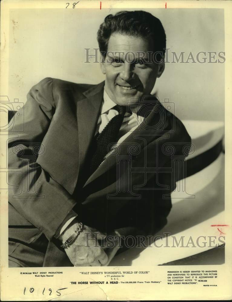 1966 Press Photo Actor Jean Pierre Aumont in "The Horse without a Head" movie - Historic Images