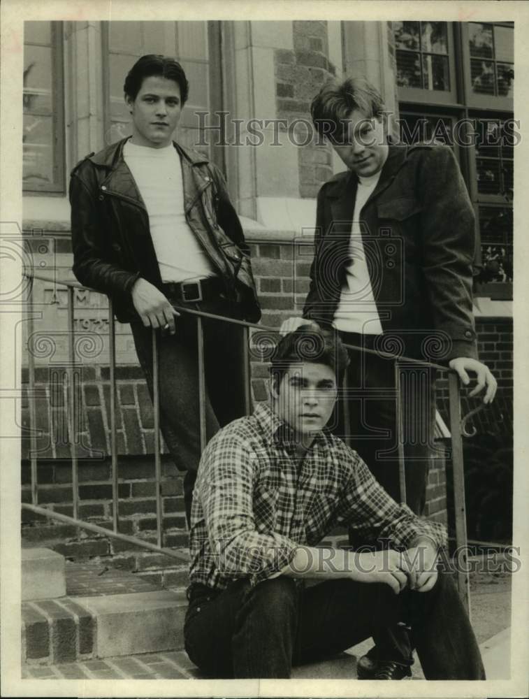 Press Photo Actors Michael Pane, Ray Liotta and Howard Mann in "Crazy Times" - Historic Images