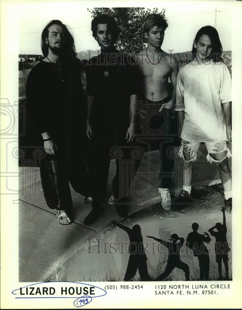 1993 Press Photo Four Members of the band Lizard House, Entertainers - sap23848- Historic Images