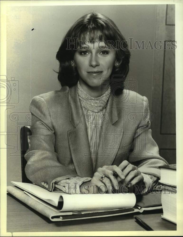 1986 Press Photo Actress Michele Greene portrays Abby Perkins in &quot;L.A. Law&quot;- Historic Images